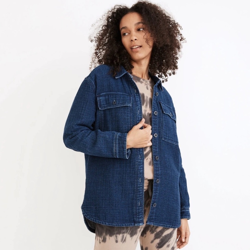 Madewell Double Weave Denim Shirt Jacket Size XS